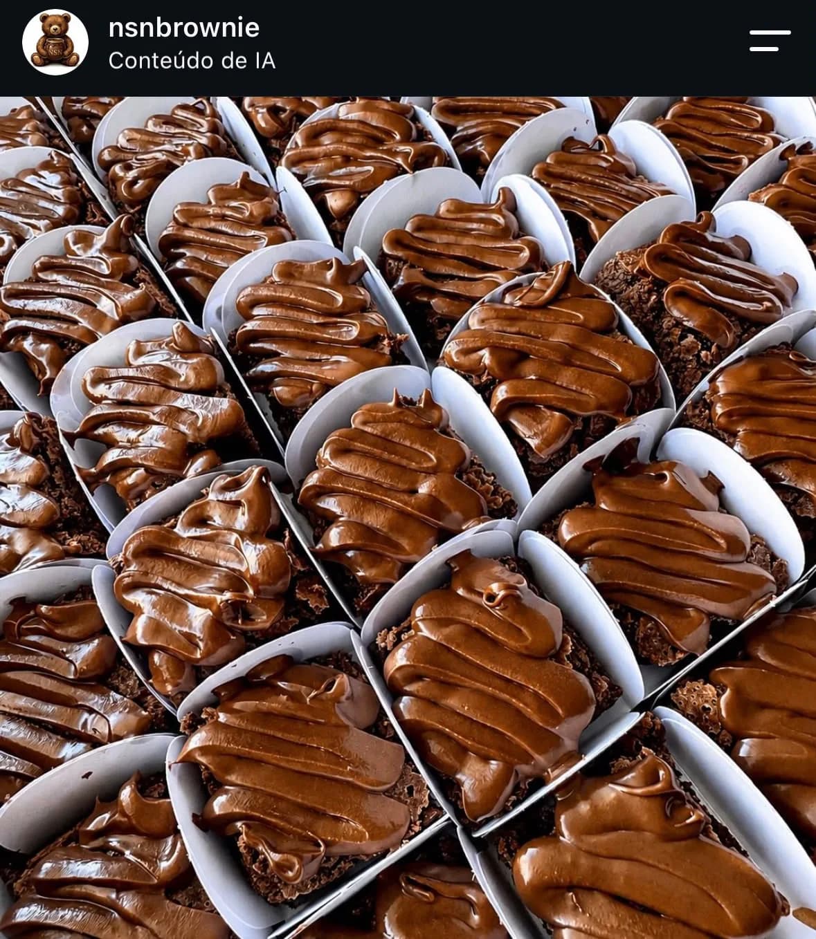 Não Se Nega Brownies: ela produzindo